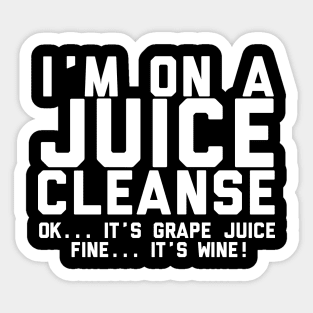 On A Juice Cleanse Wine Brunch Sticker